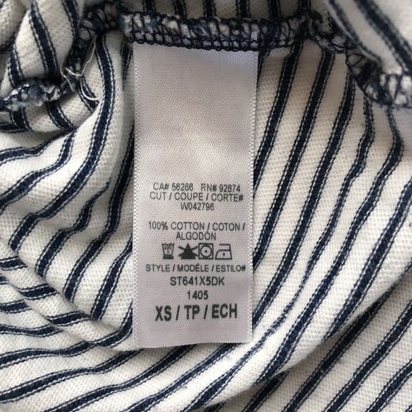 Splendid Navy Blue White Striped Crop Tank With Pocket XS - Picture 6 of 11